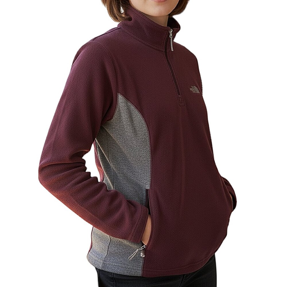 North Face TKA 100 Lightweight 1/4 Zip Fleece Pullover Good Cond - Women's L